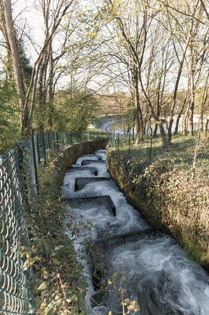 Fish ladder on the Adda river in Capriate San Gervasio
