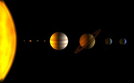 all the planets in the solar systemの写真素材