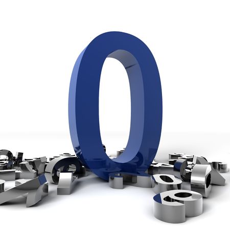 3d Number two isolated on white backgroundの写真素材