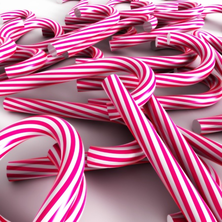 christmas candy canes close-upの写真素材