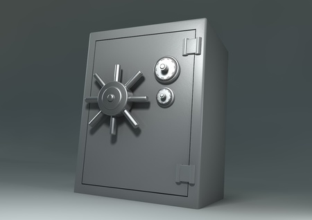3d computer genrated image of a safeの写真素材