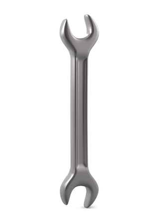 3d computer generated image of a wrench isolated on white backgroundの写真素材