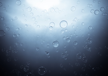 Blue background with bubbles