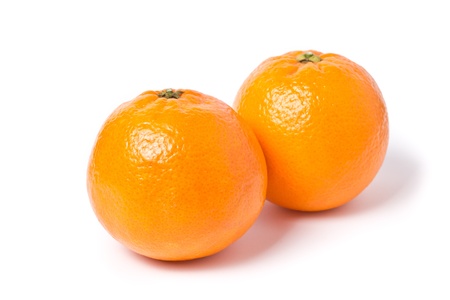 Oranges isolated on whiteの写真素材