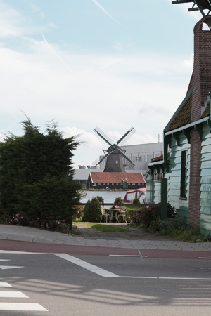 Amsterdm ZAaNSE SCHANS windmillの写真素材