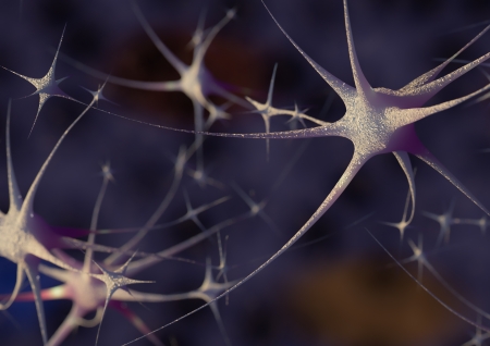 Render of gorup of neuronsの写真素材