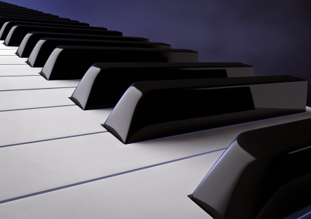 render, closeup of a piano keyの写真素材