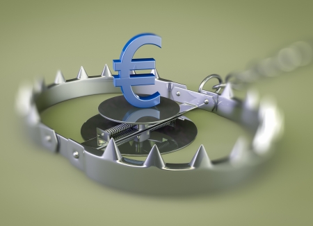 render of a bear trap with euro lureの写真素材