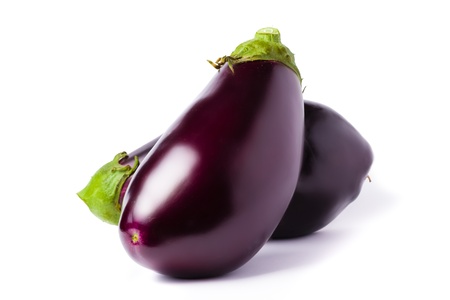 eggplant isolated on whiteの写真素材