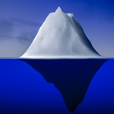 3d rendering of an icebergの写真素材