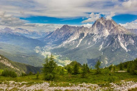 View from Monte Rite, Dolomites, Alps, Italy の写真素材