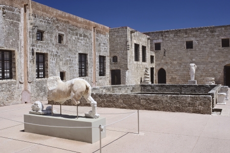 Courtyard of knight's hospital in Rhodesのeditorial素材