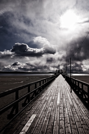 Pier on swedish coastの写真素材