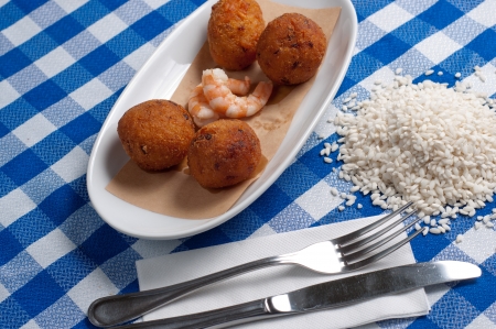 tasty and delicious fried  suppli of shrimps