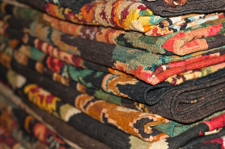 a beautiful and colored turkish kilimの写真素材