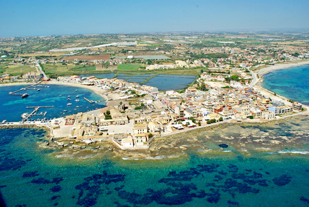 View aerial of Marzamemiの写真素材