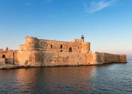 Fortress Maniace in Syracuse Sicilyのeditorial素材