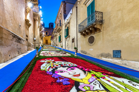 The Flower Festival 2018 of Noto in Sicilyのeditorial素材