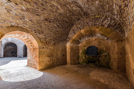 Inside the Maniace Castle in the island of Ortigiaのeditorial素材