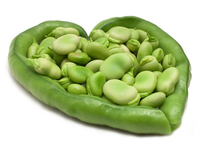 Green beans composition to heart 03の写真素材