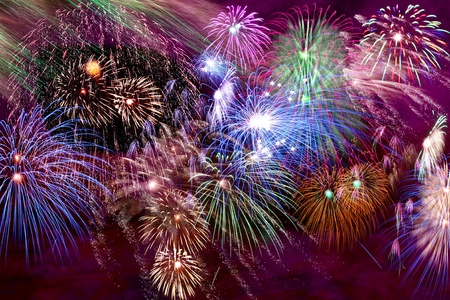 composition of fireworks 02の写真素材