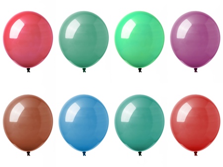 Eight colorful balloonsの写真素材
