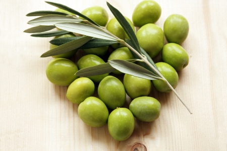 Olive green heart-shapedの写真素材