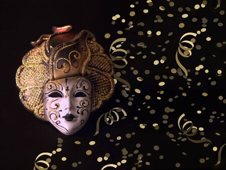 Beautiful masks on darkの写真素材