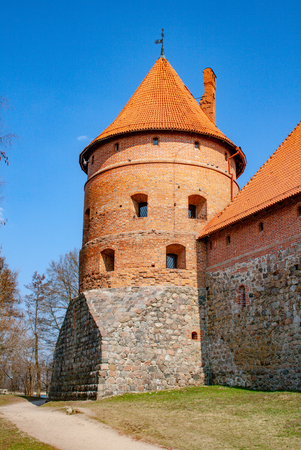 Medieval castle of Trakai, Vilnius, Lithuania, Eastern Europe, between beautiful lakes and natureのeditorial素材