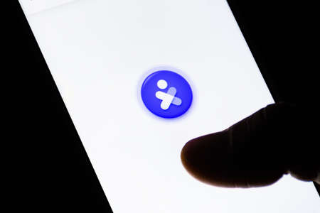 Vilnius, Lithuania - June 1 2020: Stop Covid, Immuni App, official COVID-19 or Coronavirus contact tracing app for Italy, Europe, Italian Government? S exposure notification solution, tracking systemのeditorial素材