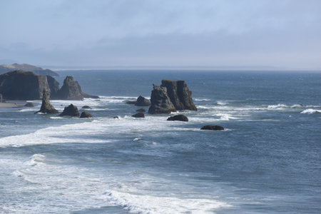 The cliffs of Bandon, Oregonの写真素材