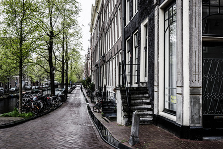 Urban view of Amsterdam - Netherlandsのeditorial素材