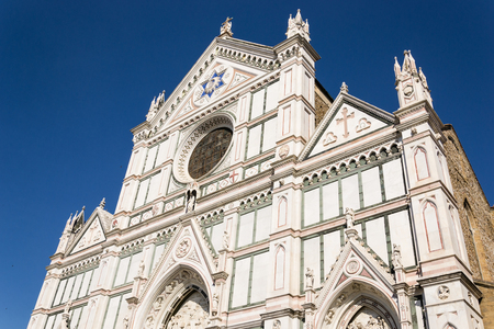 Cathedral of Santa Croce in Florence - Italyの写真素材