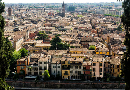 View of Verona on the Torricelle - Italyの写真素材
