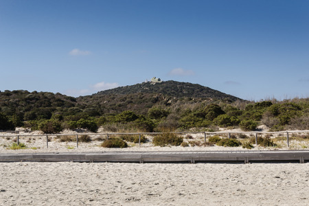 Beach of Porto Giunco in Villasomius - Sardinia - Italyの写真素材