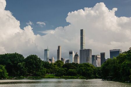 View of skyscraper from Central Park - New York - Usaの写真素材