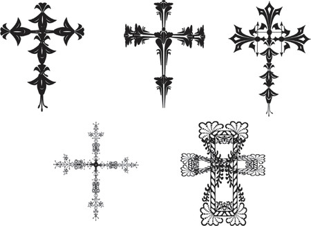 celtic cross vector illustrationsのイラスト素材
