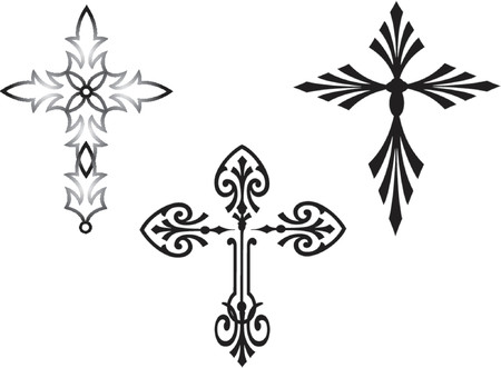 celtic cross vector illustrationsのイラスト素材