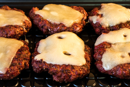 Grilled Swiss Cheese Burgersの写真素材