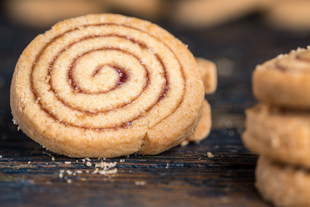 Raspberry Filled Shortbread Cookiesの写真素材