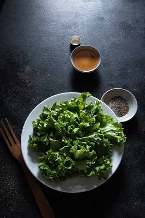Healthy lettuce saladの写真素材
