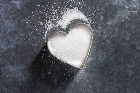 Citric Acid in a Heart Shapeの写真素材