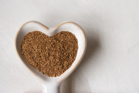 Garam Masala in a Heart Shapeの写真素材