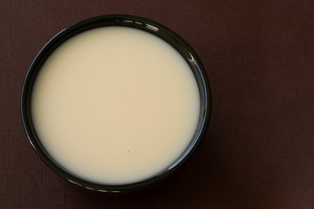 Miniature Chocolate Chips in a Bowlの写真素材