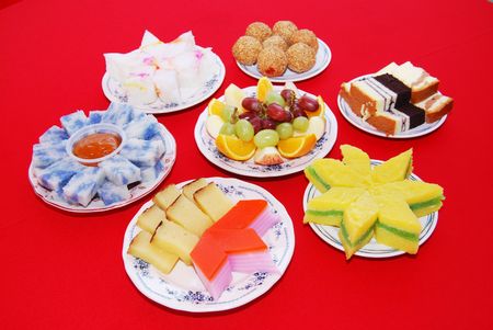 assorted kuehの写真素材