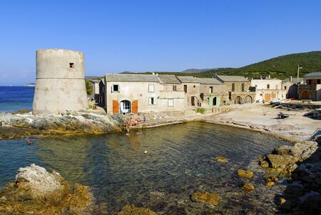 Tollare village in Cape Corsicaの写真素材