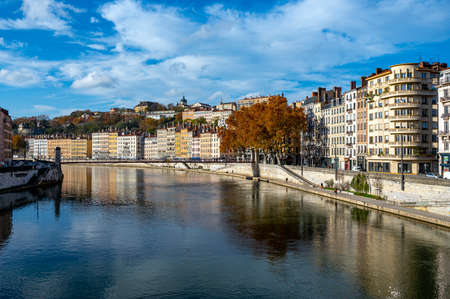Quai Saint-Vincent on the banks of the SaÃ´ne in Lyon