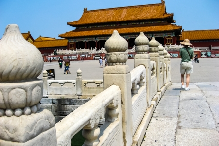 Views of the Forbidden City in Beijing Chinaのeditorial素材