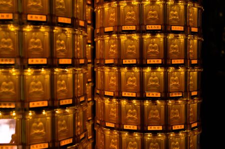 Buddhist periapt in Kek Lok Si templeの写真素材