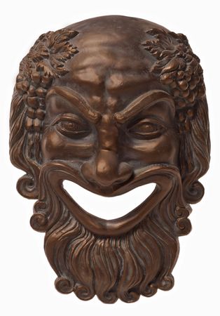 Greek traditional ceramic mask frontalの写真素材